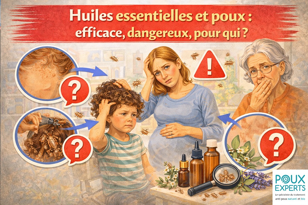 Huiles essentielles et poux - efficace, dangereux, pour qui ?