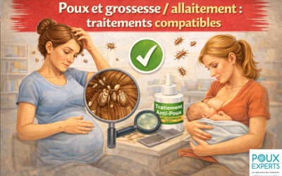 Poux et grossesse / allaitement : traitements compatibles (poux grossesse)